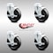 Service Caster 5 Inch SS Hard Rubber Wheel Swivel Bolt Hole Caster Set with Brake SCC SCC-SSBH20S514-HRS-TLB-4 - alternate 3